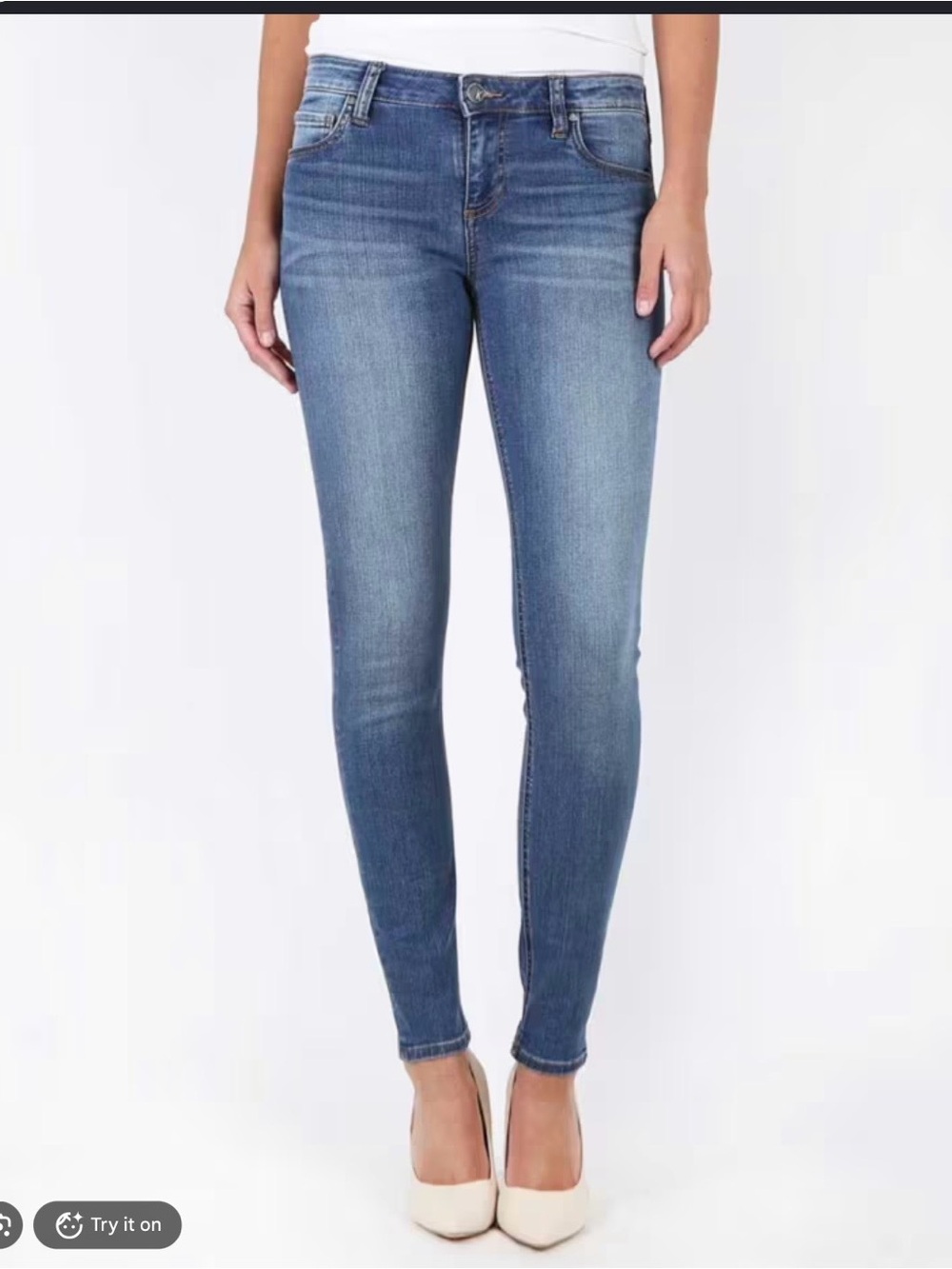 Kut from the Kloth Skinny Jeans - Medium Blue Wash